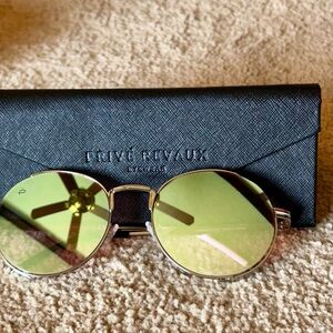 Women's PRIVE REVAUX The Riviera 55mm Polarized Round Sunglasses